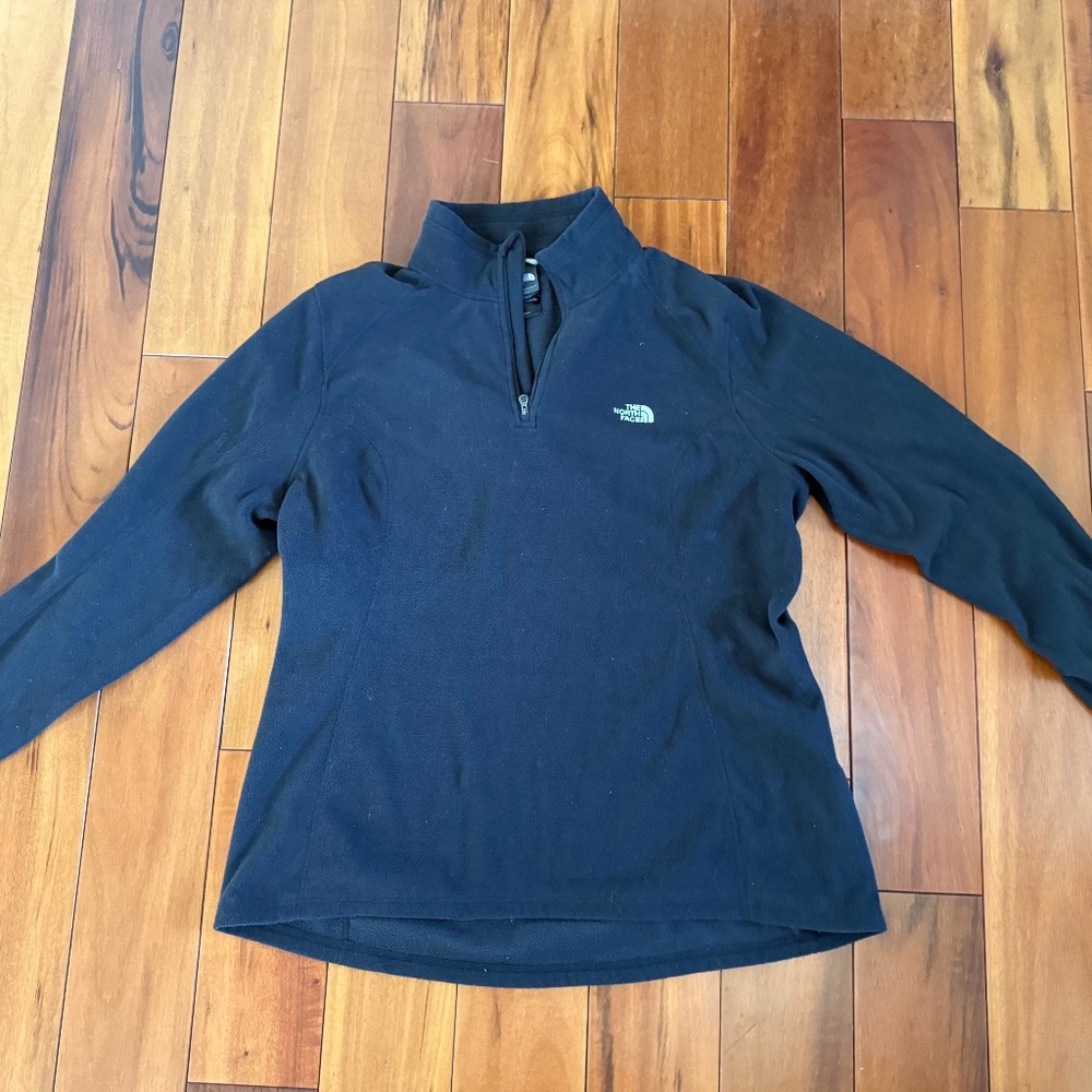 Women's Spyder 3/4 Zip lightweight Fleece like jacket Black  XXL